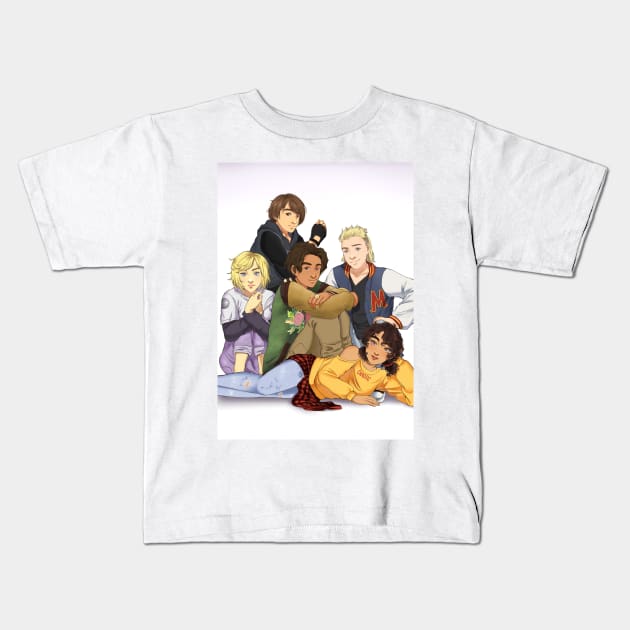 The Breakfast club walking dead parody Kids T-Shirt by Monicherrie